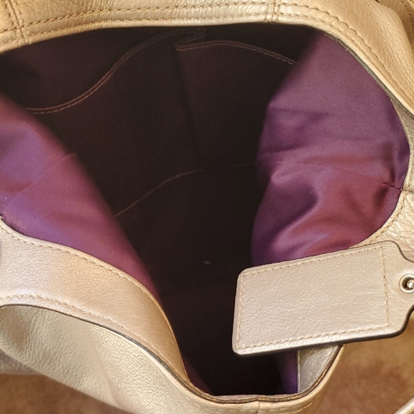 Coach Purse Silver-Gold - Picture 3 of 7